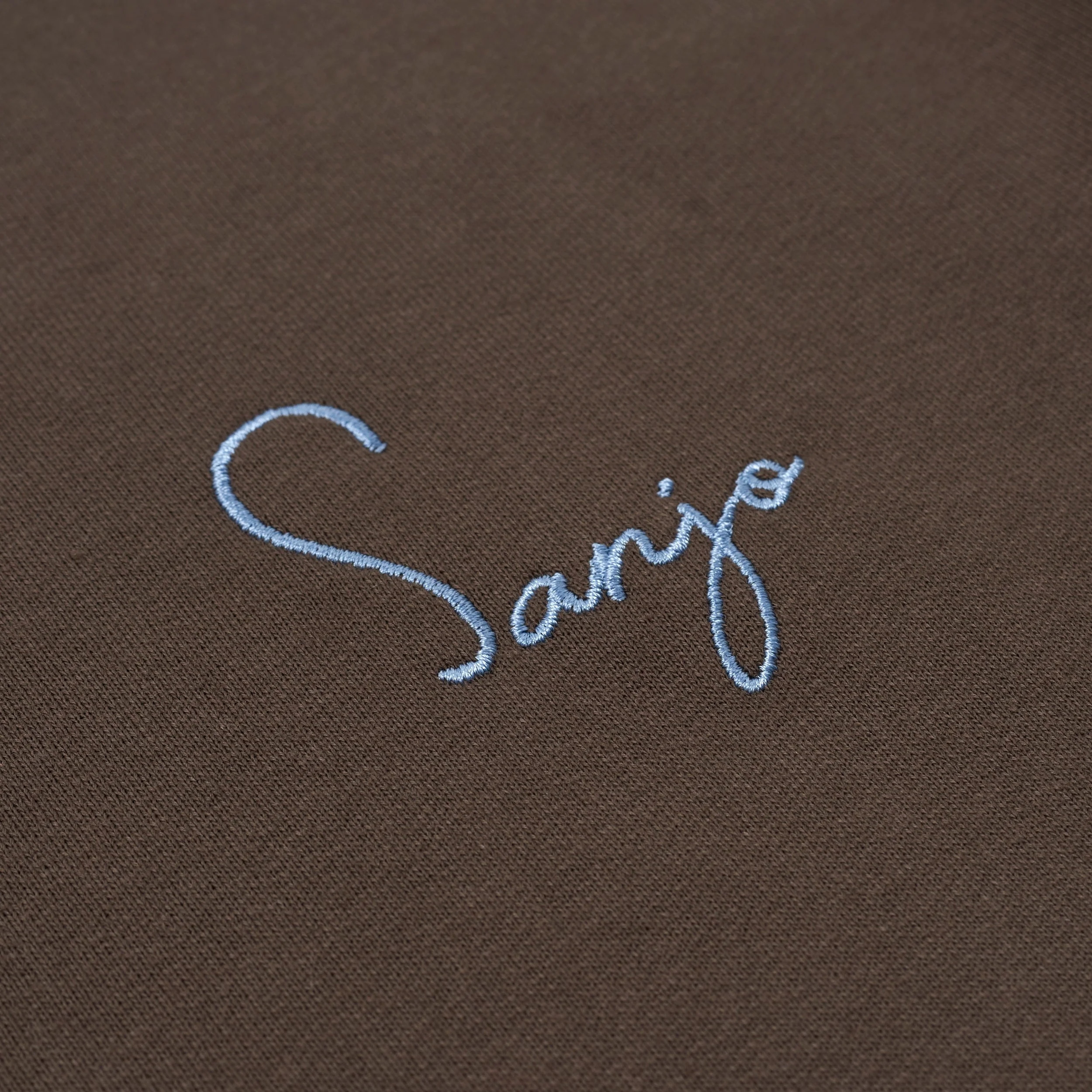 Sanjo 1954 Cream Logo Sweater // Brown - Image 2
