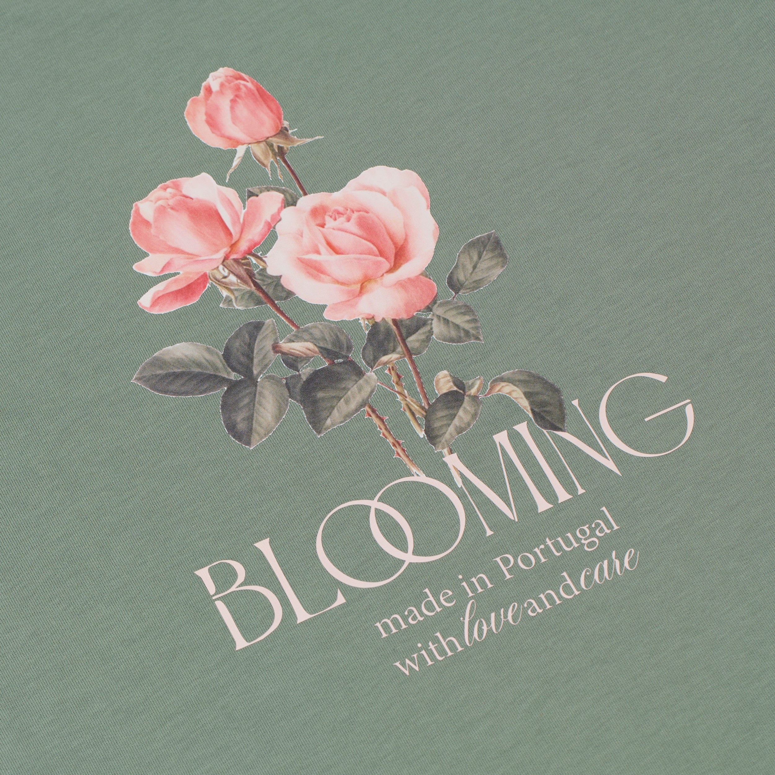 Sanjo Blooming T-shirt // Kaki - Image 2