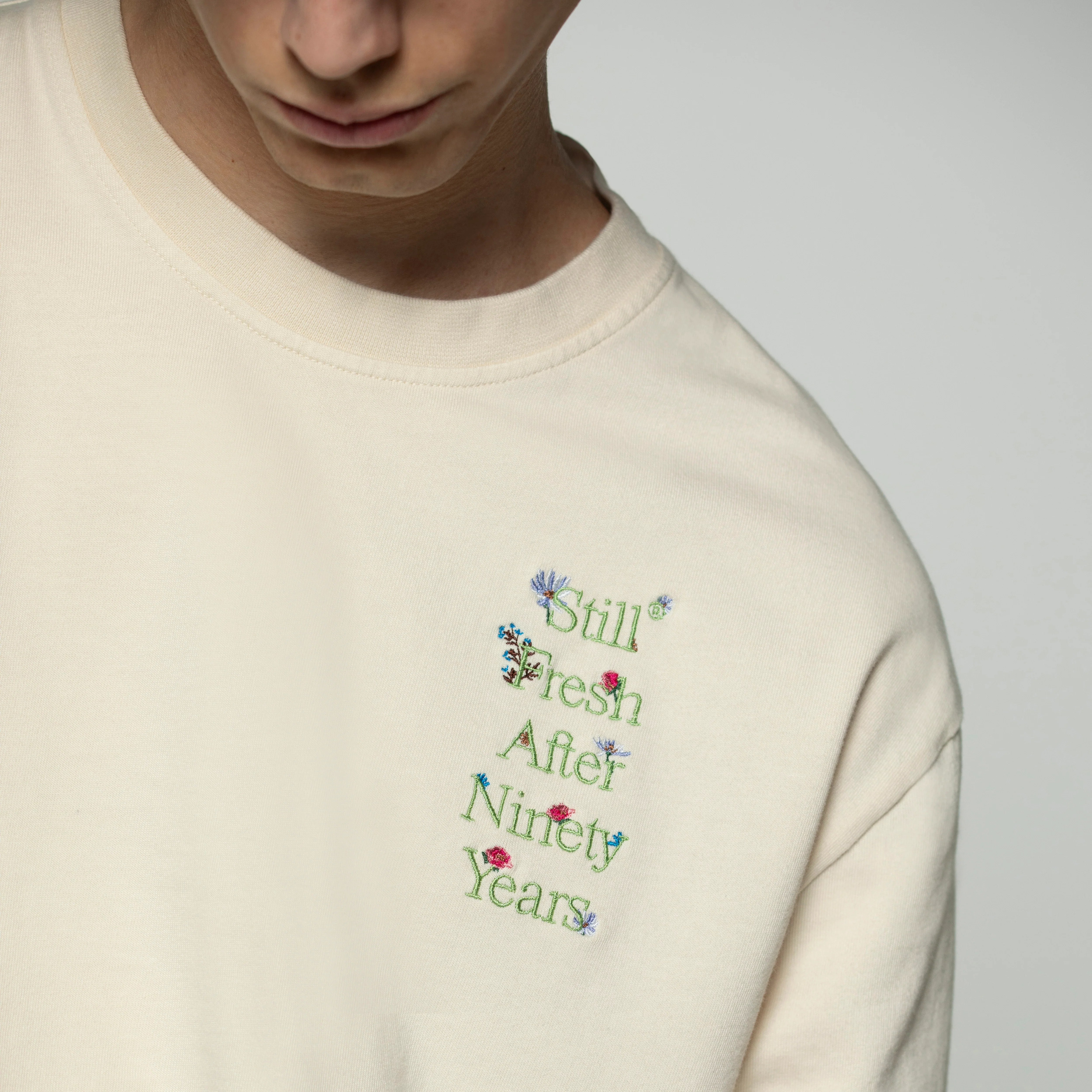 Sanjo Faded Still Fresh T-shirt // Ecru - Image 8