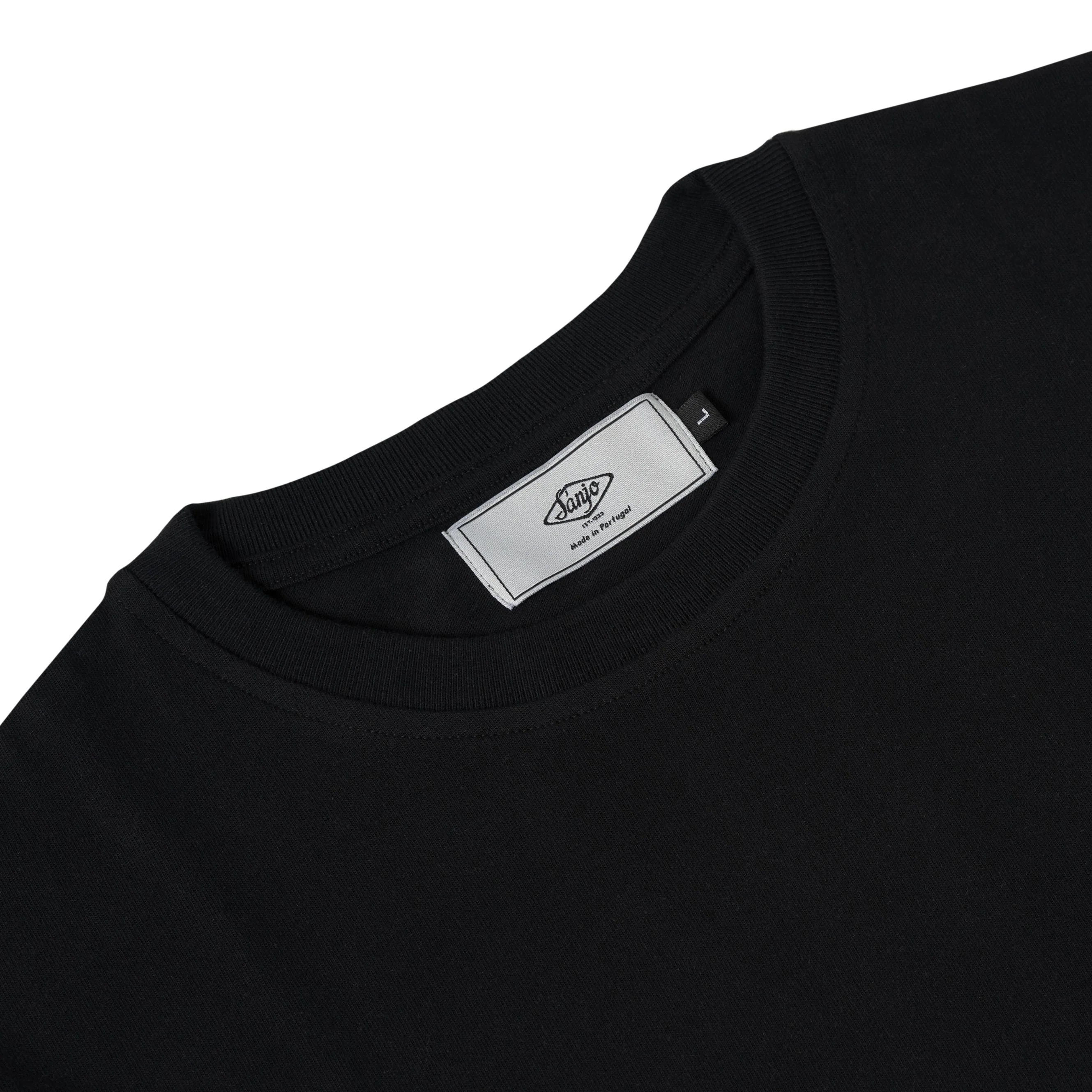 Sanjo Flocked Logo T-shirt // All Black - Image 3