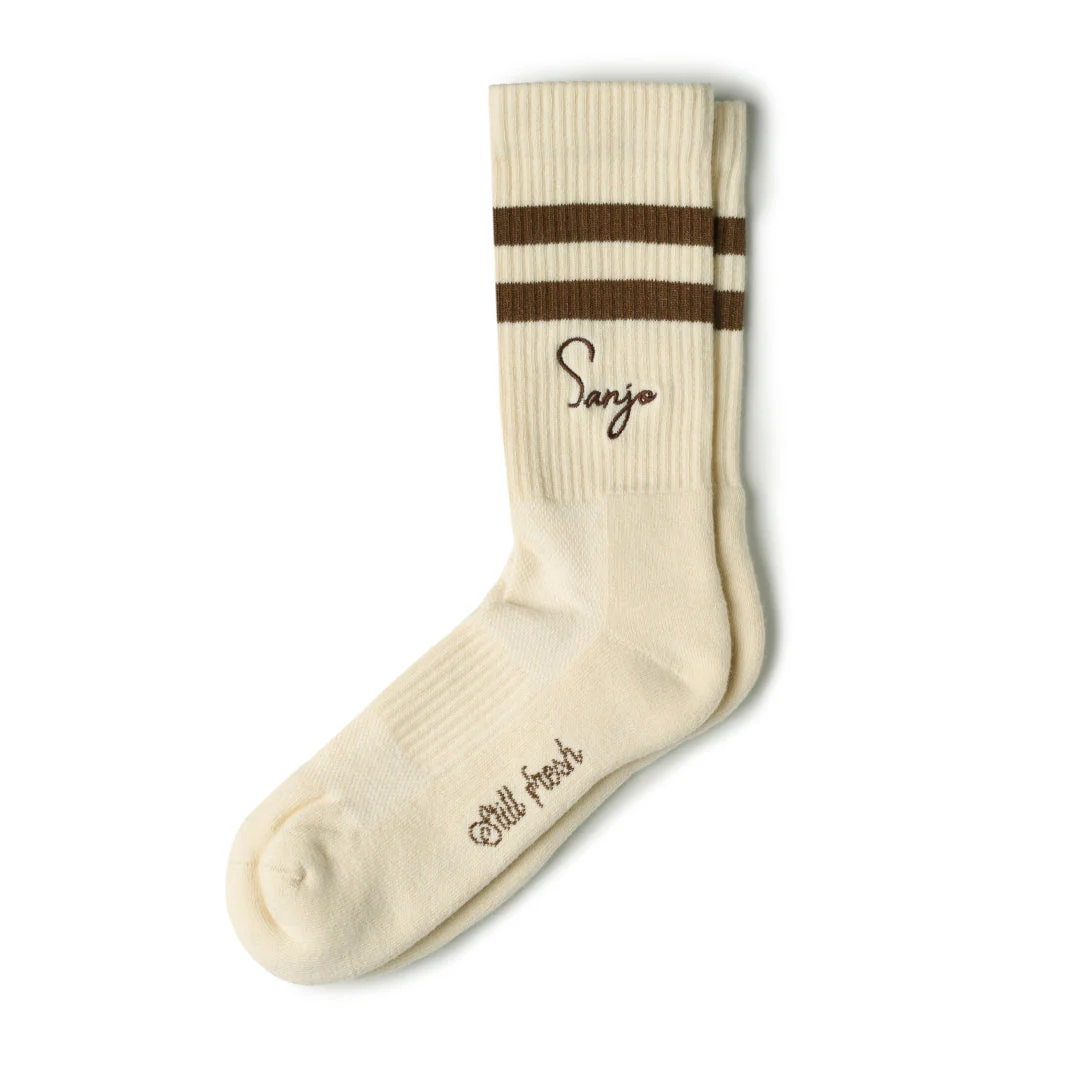 Sanjo Still Fresh Socks // Ecru & Brown Pack - Image 4