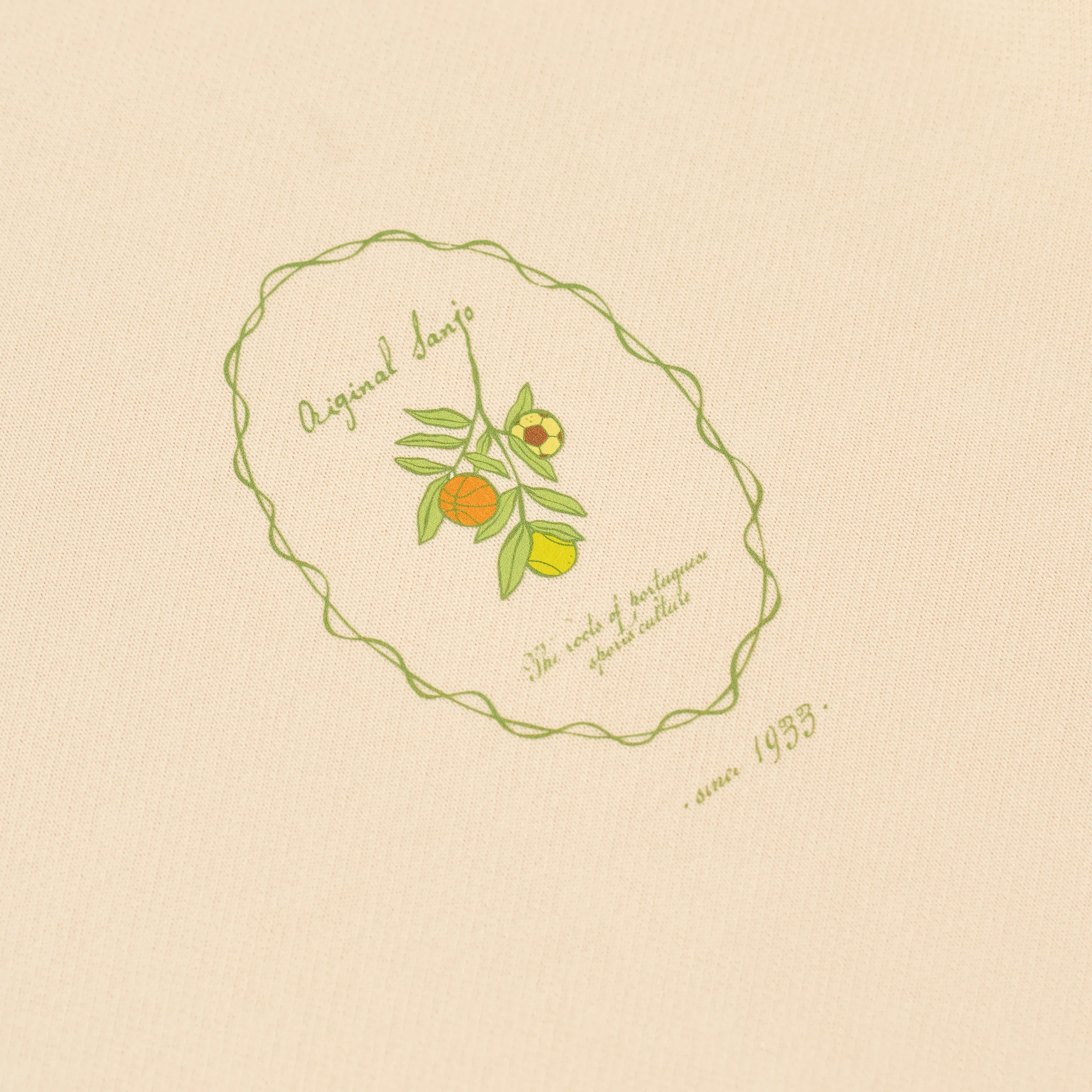 Sanjo The Sporty Olive Sweat // Ecru - Image 5