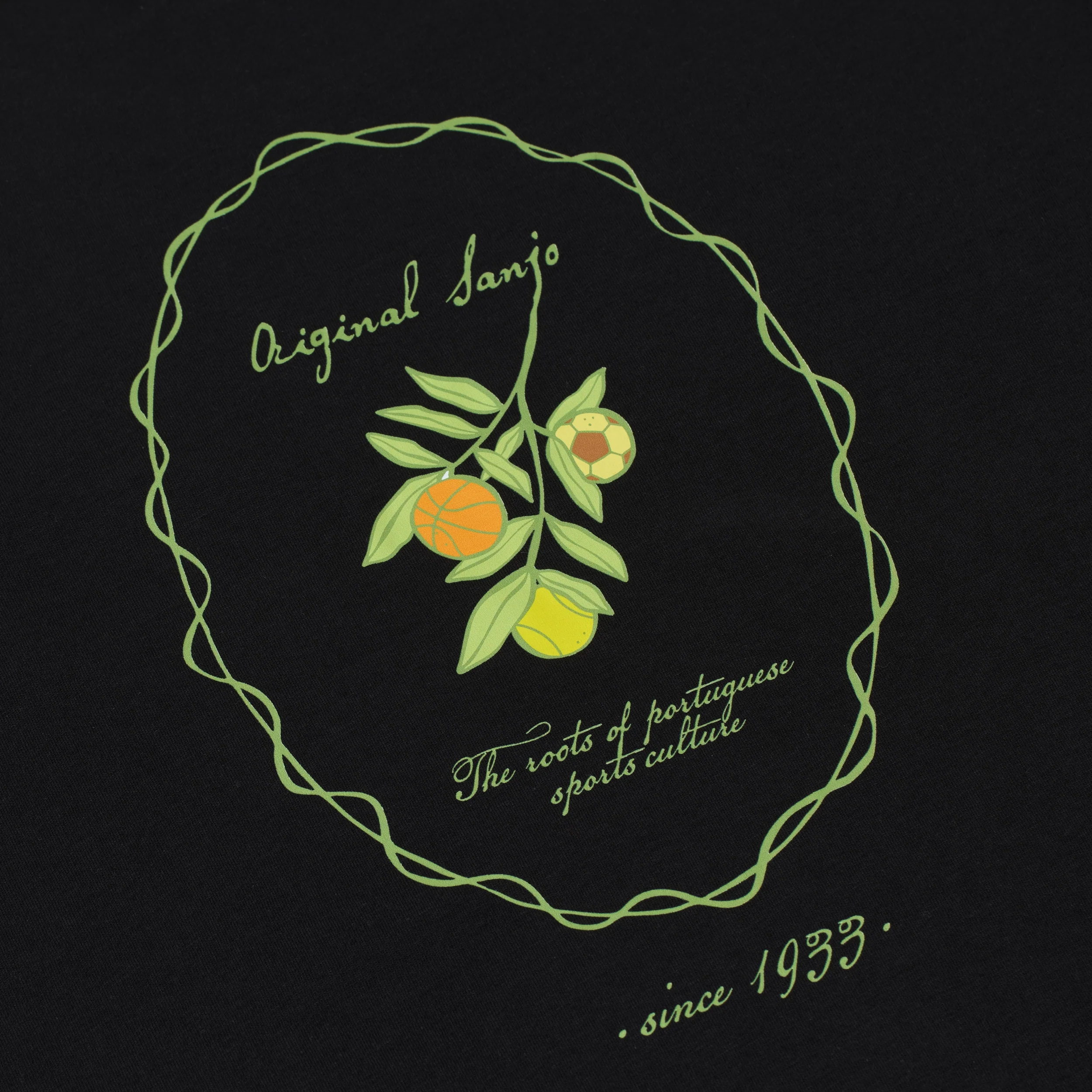 Sanjo The Sporty Olive T-shirt // Black - Image 2