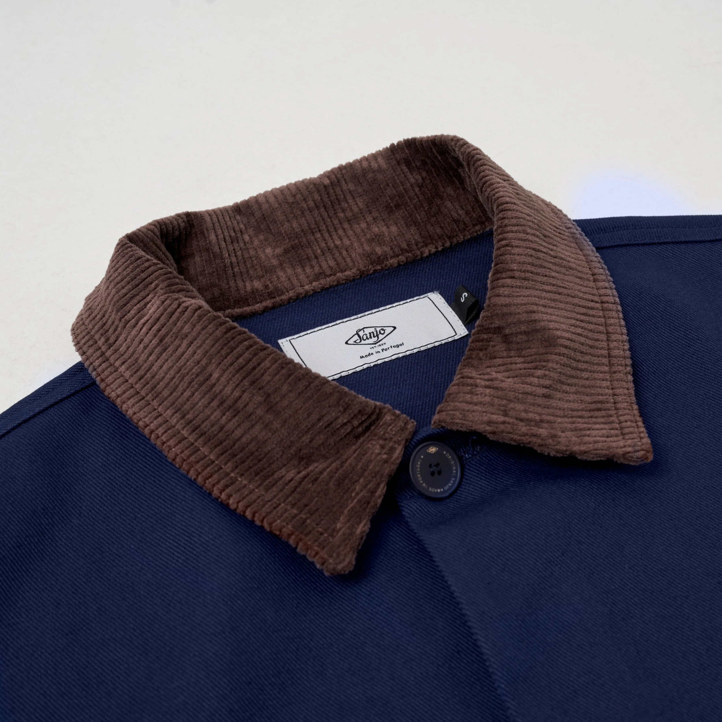 Sanjo Washed Contrast Retro Coat // Navy - Image 2