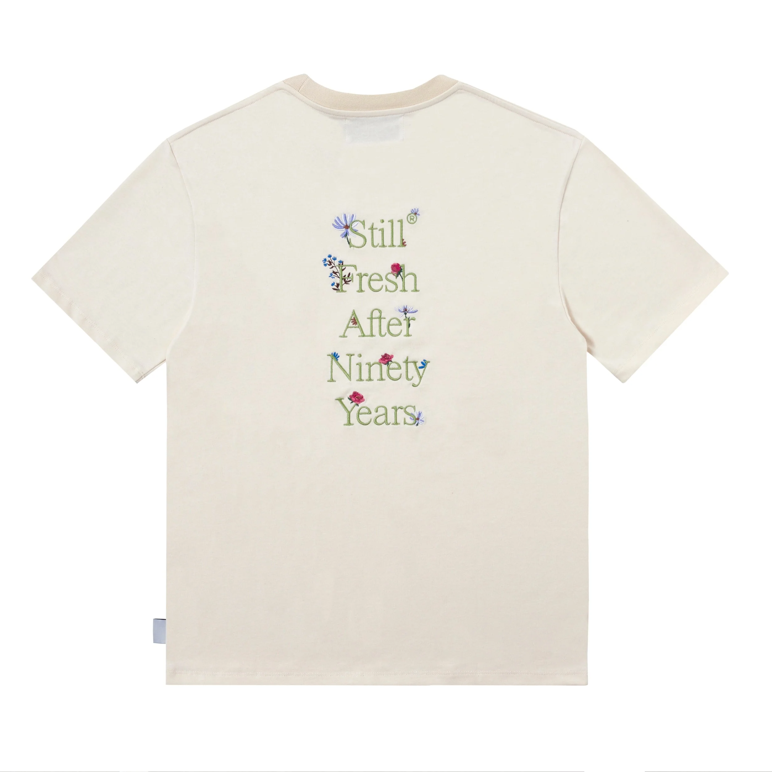 Sanjo Wild Flower T-shirt // Ecru - Image 4
