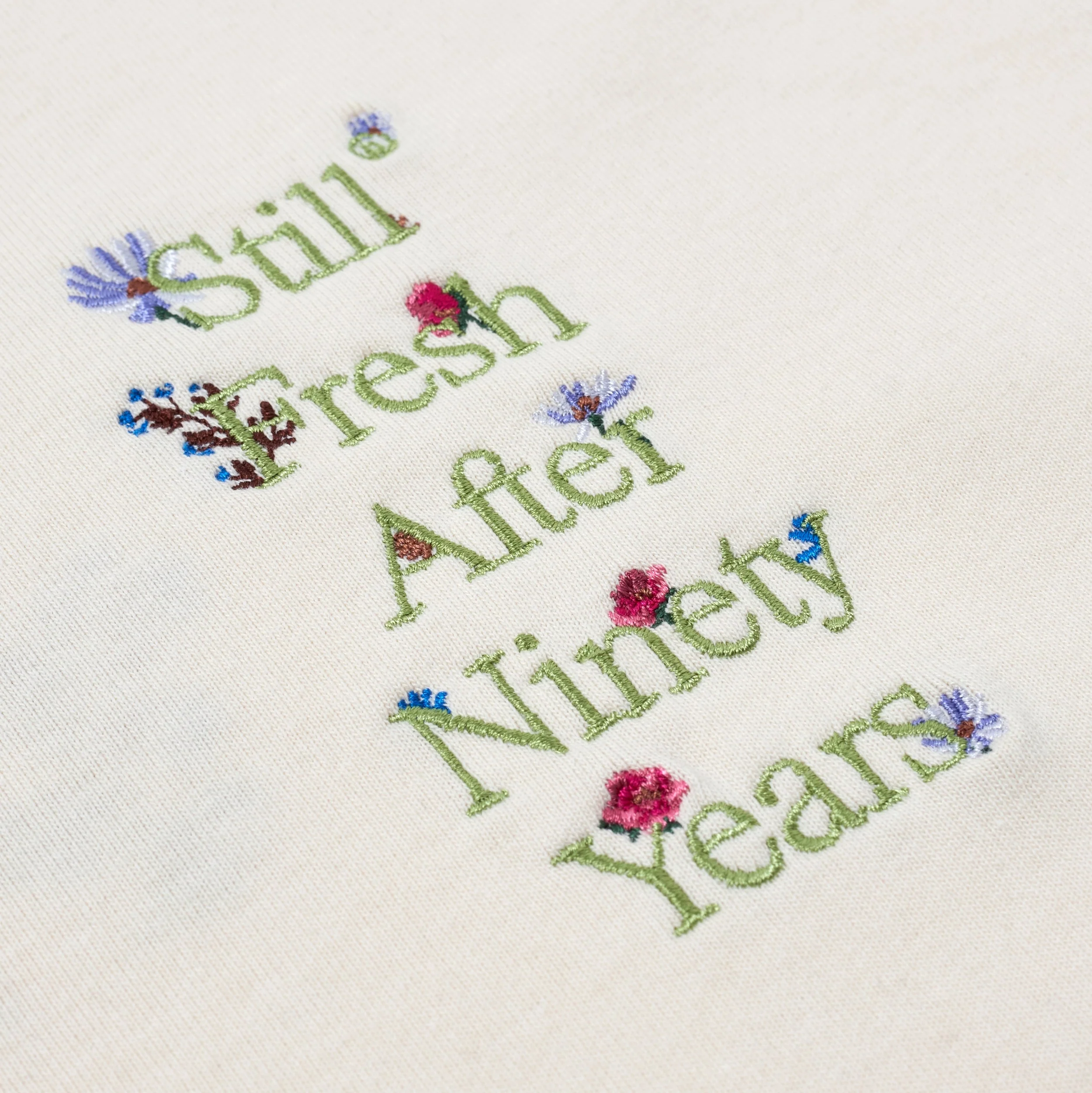 Sanjo Wild Flower T-shirt // Ecru - Image 5