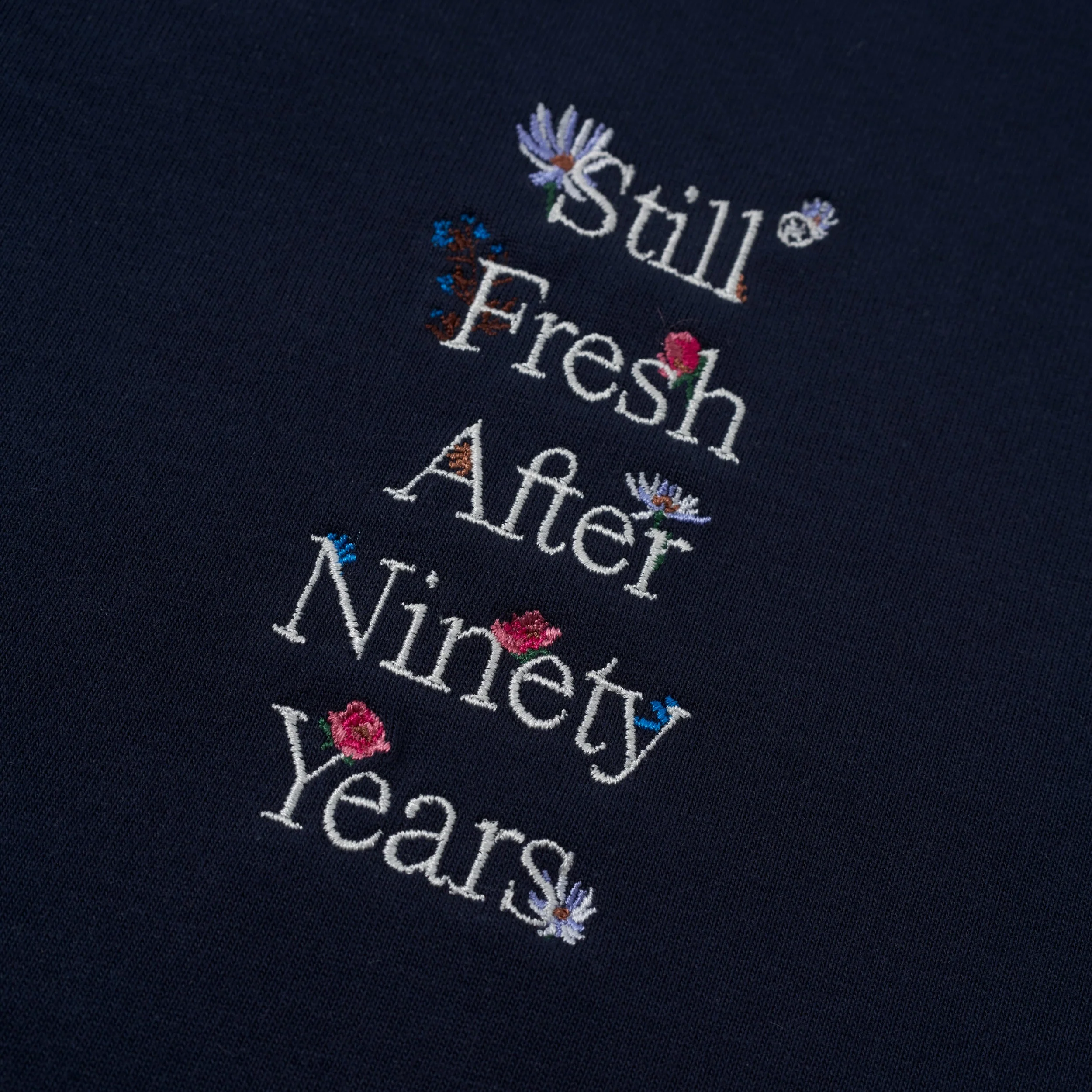 Sanjo Wild Flower T-shirt // Navy - Image 5