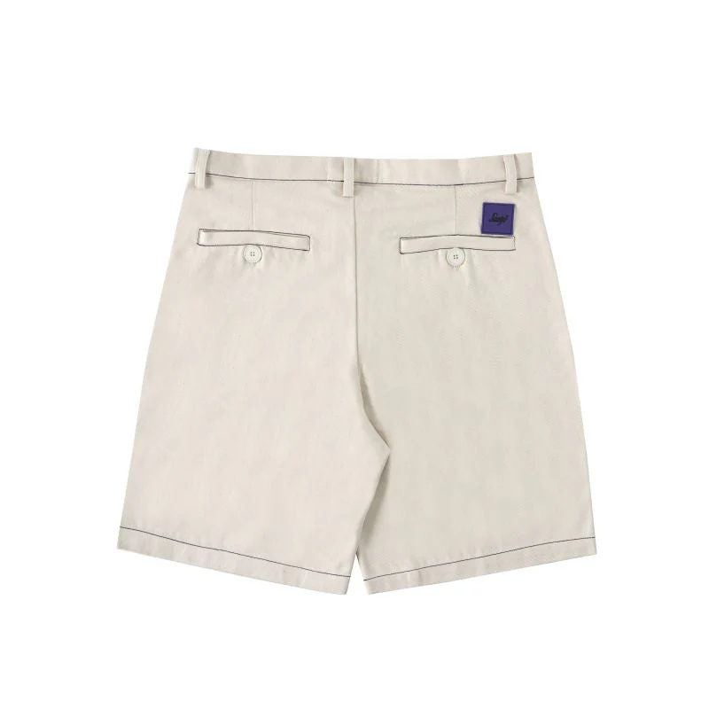 Sanjo Contrast Work Shorts // Ecru - Image 3