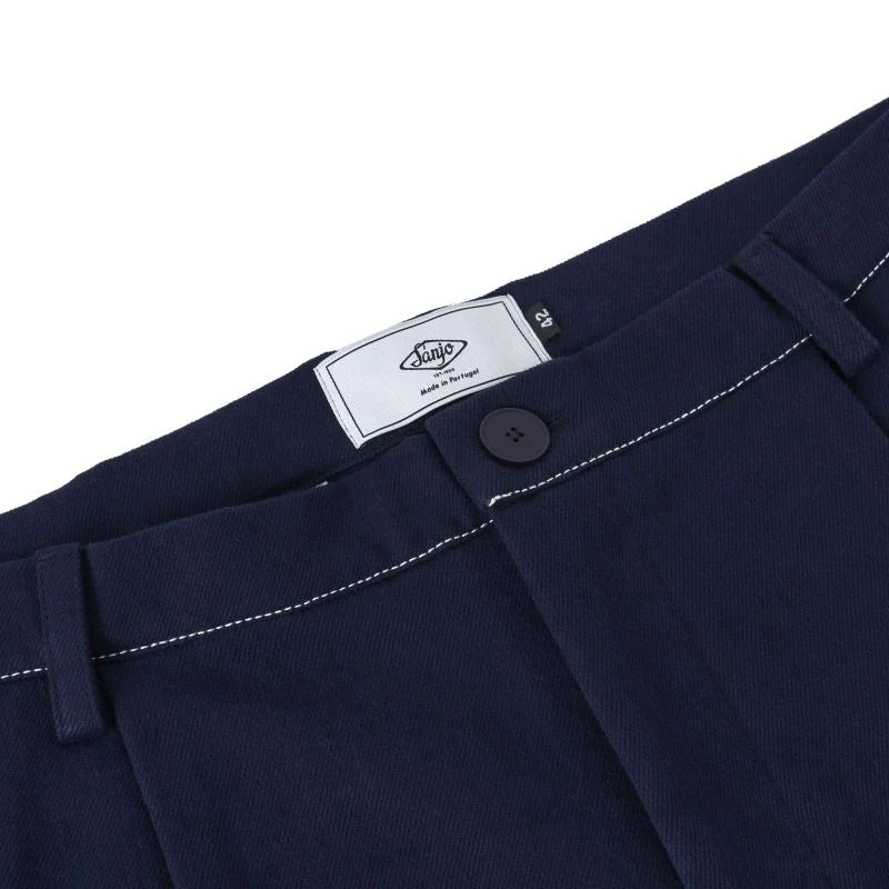 Sanjo Contrast Work Shorts // Navy - Image 4