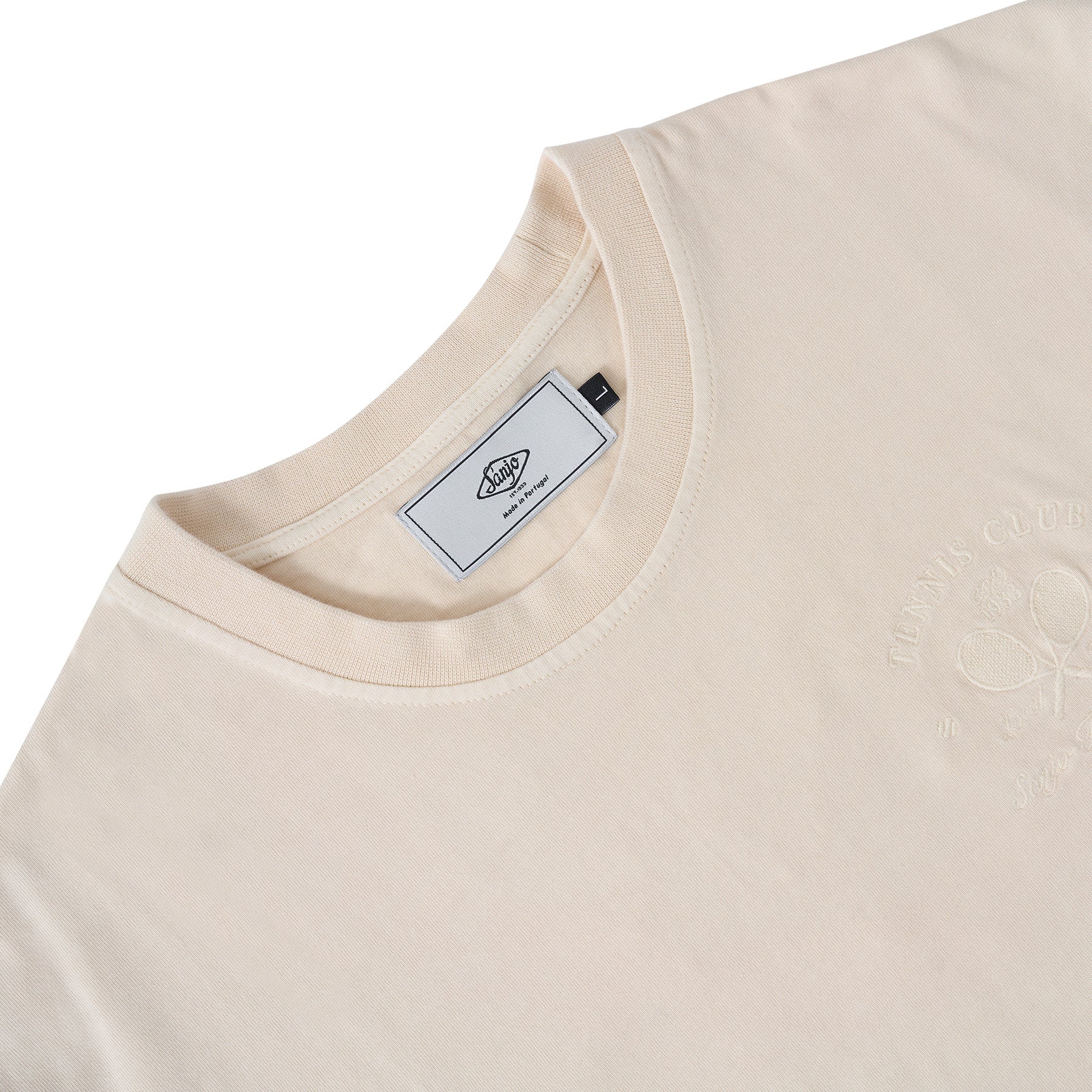 Sanjo Faded Tennis Club T-shirt // Ecru - Image 12