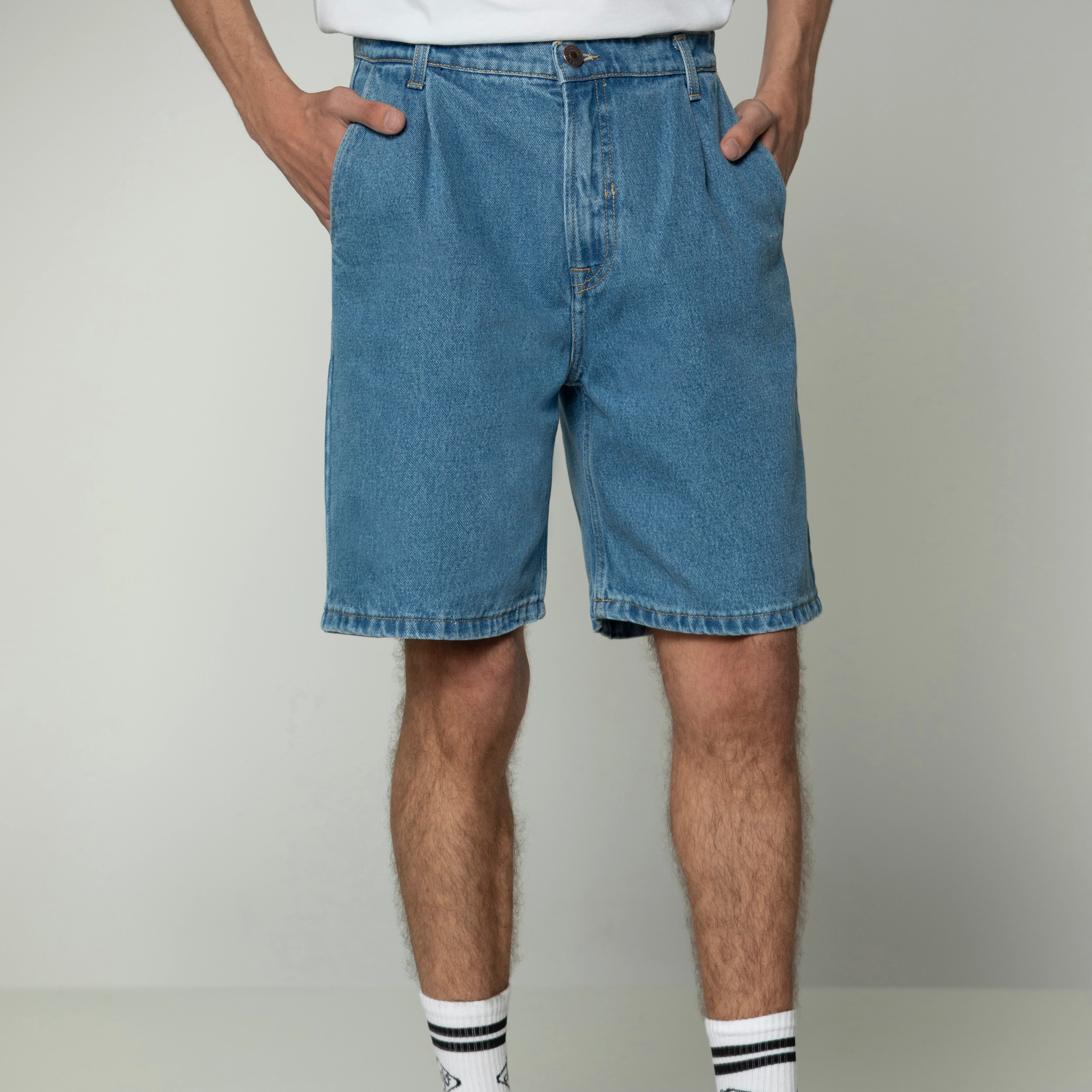 Sanjo Boxy Shorts // Medium Denim - Image 3