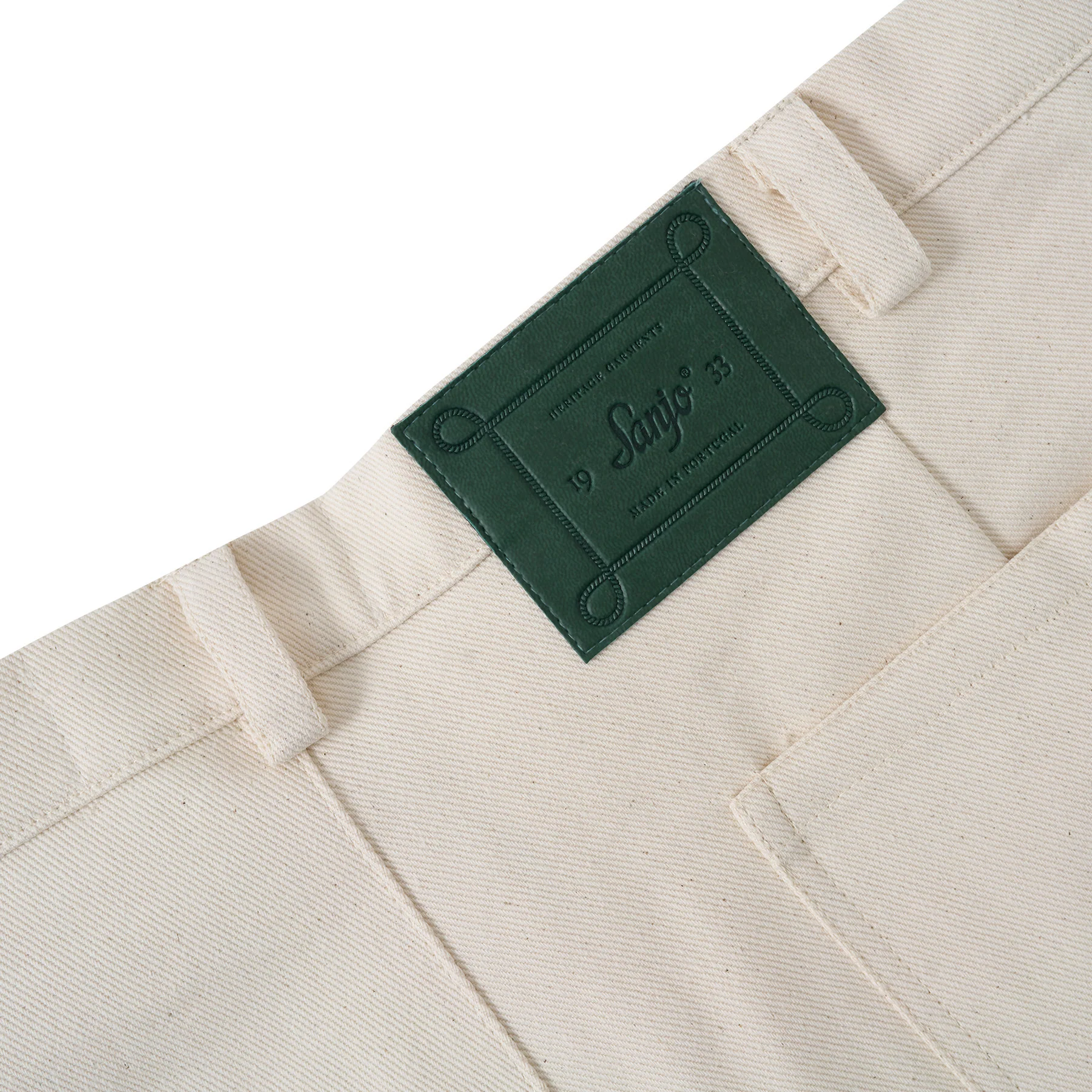 Sanjo Workwear Detail Shorts // Ecru - Image 10