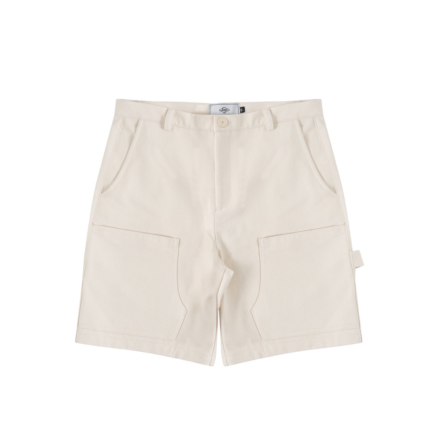 Sanjo Workwear Detail Shorts // Ecru - Image 9