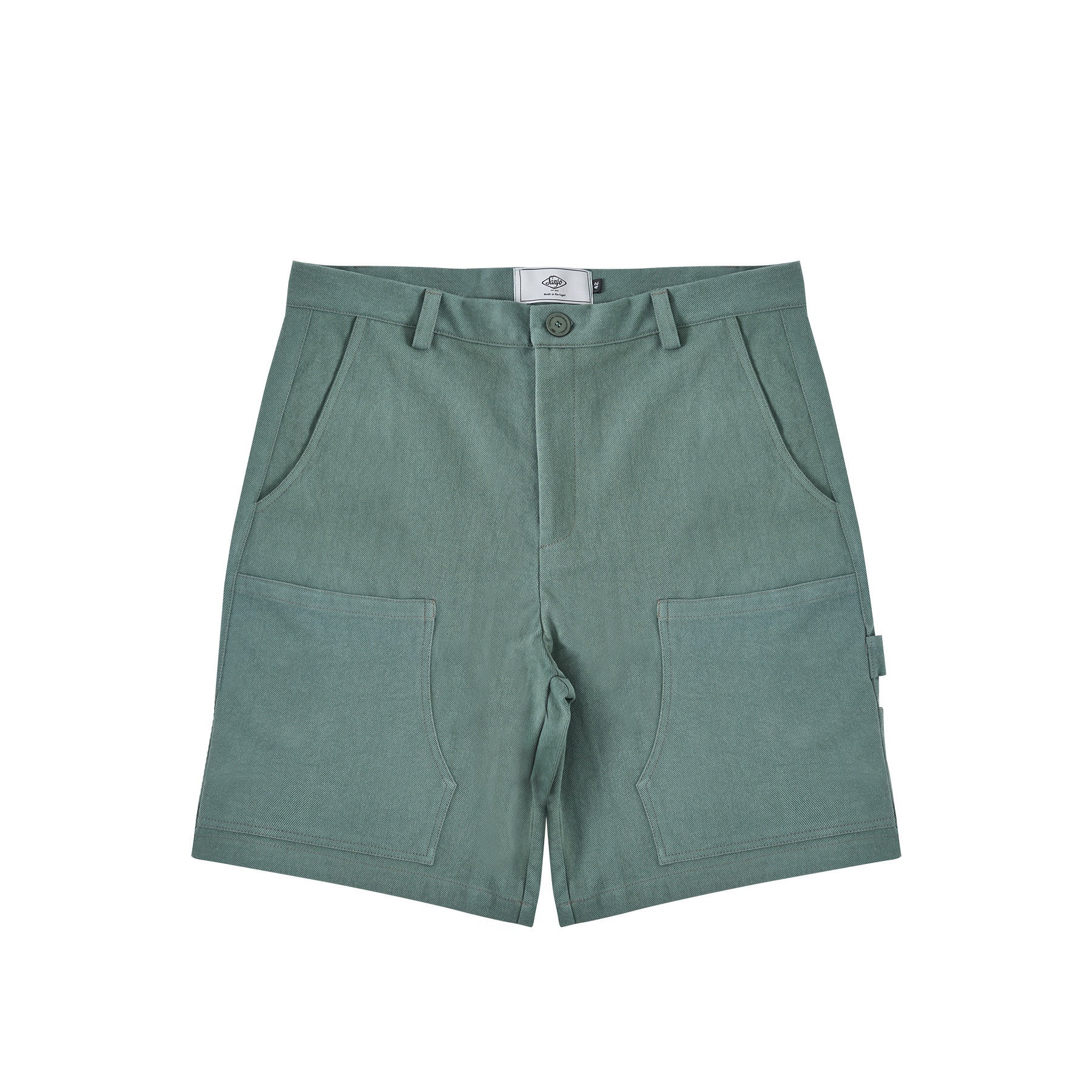 Sanjo Workwear Detail Shorts // Green - Image 9